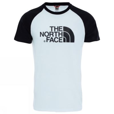 Tee The North Face Manga Corta Raglan Easy Hombre Blancas / Negras - Chile BRL672913